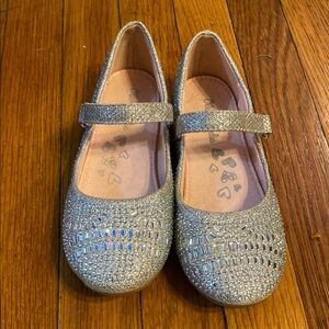Sparkly Silver Kids' Mary Jane Shoes